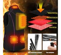 WXF86djl Gilet riscaldato in pile intelligente, leggero, riscaldato elettricamente tramite USB, for l'inverno all'aperto (non incluso) Riscaldamento USB(Rose,XL)
