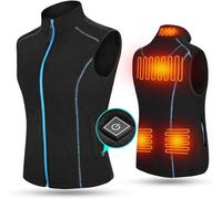 WXF86djl Gilet riscaldato in pile intelligente, leggero, riscaldato elettricamente tramite USB, for l'inverno all'aperto (non incluso) Riscaldamento USB(Blue,3XL)