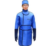 WXF86djl Suits Grembiule di protezione dai raggi X, tuta di piombo a maniche lunghe (incluso collare di protezione della tiroide, cappuccio di piombo, occhiali di piombo, guanti di piombo)(0.35 Mmpb)