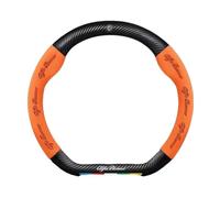 WXGBH Auto Coprivolante per Alfa Romeo 147 GTA,Pelle Copertura di Volante Protezione Custodia Volante Auto Cover Antiscivolo Traspirante Durevole Copristerzo Accessori Auto Interno,Orange