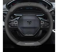 WXGBH Auto Coprivolante per Peugeot 208,Pelle Scamosciata Coprivolanti Auto con Emblemi Logo Badge Copertura di Volante Protezione Graffi Sporco e Usura Regali per Donna e Uomo,A-Up And Down D