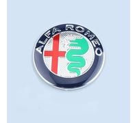 WXGBH Auto Emblema per Alfa Romeo Giulietta 2015-2020,Materiale ABS Stemma Logo per Cofano Anteriore e Posteriore Adesiva per Auto Autovettura Stemmi Auto Accessorio,Silver
