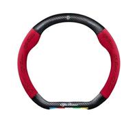 WXGBH Coprivolante in Pelle Auto per Alfa Romeo Mito 2008-2013, Copertura di Volante Protezione Custodia Volante Cover Antiscivolo Traspirante Durevole Copristerzo, Rosso