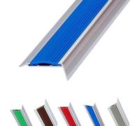 WXGMP Profilo Angolare 50 90 100 120 150cm Profilo Paragradino A Forma di L Profilo per Scale Strisce in Metallo Antiscivolo(Blue,120cm/48in)