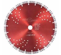 WXGTBKPR Disco da taglio diamantato da 300 mm con segmenti turbo e fori | acciaio e lega di diamante, taglio a umido e a secco, 5100 giri/min, altezza segmento 12 mm