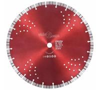 WXGTBKPR Disco da taglio diamantato turbo segmento acciaio 350 mm/foro 20 | Taglio a secco e a umido, per granito, cemento, mattoni, tagli rapidi e puliti