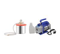WXGTBKPR Set di camera sottovuoto con pompa da 2,5 CFM da 7,4 l | Coperchio in acrilico trasparente, misuratore sottovuoto integrato, versatile