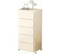 WXHJM Comodini per Camera da Letto, Bianco, Tavolino Laterale per Soggiorno con 4 Ruote, Moderno e Semplice, Senza Montaggio, Mobile Contenitore 2/3/4/5 Elementi, comodino A-50cm,5th floor