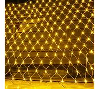 WxiaoD Ghirlanda luminosa a rete, per esterni, 8 modalità, impermeabile, luci di Natale, per camera da letto, matrimonio, sera, casa, giardino (Bianco Caldo, 6x4m 880LED)