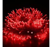 WxiaoD Ghirlanda luminosa per interni, 30 m, 300 LED, luci natalizie per esterni, IP65, impermeabile, 8 modalità, decorazione per la casa, l'albero del giardino, finestra di nozze, colore: rosso