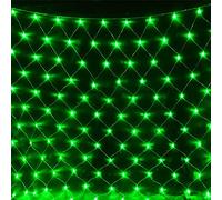 WxiaoD Rete di luce LED Illuminazione Rete Luminosa Natale per Esterno e Interno Decorazione da Giardino Lampada Ghirlanda Luminosa Tenda Luminosa (Verde, 3x2m 200LED)
