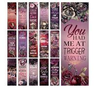 Wxiben Segnalibro Dark Romance, idea regalo - 150 pezzi Dark Romance Merch Marks Cranio Fiore Segnalibri Segnalibri Segnalibro Clip Regalo per Donne Uomini Amanti Libro Studenti Insegnanti Bookworm