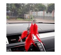 WXJ Dream Catcher Auto Pendente Vento Chimes Decorazione della Piuma Decorazione della casa Decorazioni per la casa e Parete Adornamento Adornamento Fatto a Mano Dreamcatcher Regali (Colore : Rosso)