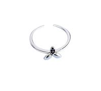 WXKAGF Anelli da Donna, Anello in Argento Sterling S925 Semplice e alla Moda Anello da Donna Geometrico Aperto con zirconi intarsiati da Donna Anello di Tendenza