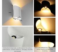 WXKAGF Lampada da parete a LED, lampada da parete moderna in alluminio, applique da interno in acrilico da 10 W, luce verso il basso contemporanea per soggiorno, camera da letto, corridoio, corridoio,