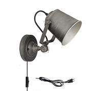 WXKAGF Lampada da Parete E27 in Metallo Vintage con Interruttore, Applique orientabili da Comodino retrò per Camera da Letto, Applique da Parete Antica per corridoio Design Industriale, Arte Deco