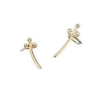 WXKAGF Orecchini a Clip con Spada da Cavaliere in Argento Sterling con Gioielli di Moda per Le Donne Senza Polsino dell'orecchio penetrante Gioielli da Uomo Orecchini di Fascia Alta
