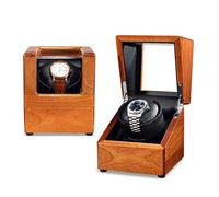 WXKAGF Scatola avvolgitore Automatico per Orologio Singolo, Motore Silenzioso e Rotazione in 4 modalità, Display per riporre Gli Orologi in Legno (A) (avvolgitore)