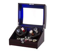 WXKAGF Scatola avvolgitore per Orologi Scatola avvolgitore per Orologi Unisex in Legno Avvolgitori con Rotazione della Luce Ambientale a LED Deluxe Pino Silenzioso (avvolgitore)