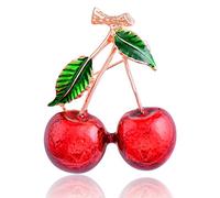 WXKAGF Spilla da Donna Spilla Bella Spilla Smalto Rosso Giallo Ciliegia per Le Donne Spilla a Forma di Frutta Accessori Gioielli Vintage 184 LK2 Spilla squisita