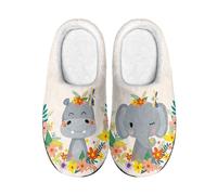wxlmom Pantofole Uomo Animali Grigi Uomini Pantofole Donna Invernali Autunno Comode E Traspiranti,Caldo Morbido Antiscivolo Lavabili,Pavimenti Interni Ed Esterni Disponibili