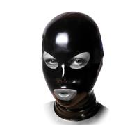 WXLPCGO Lattice Testa Coperchio lattice Maschera Latex Maschera per la testa Cappuccio in latex Esposto Bocca Occhi per Cosplay(Size:L-68CM)