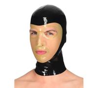WXLPCGO Lattice Testa Coperchio Nero Trasparente Maschera Lattice Fatta a Mano Occhi Esposti Bocca Gomma Naturale Cosplay Unisex(Size:XL-70CM)