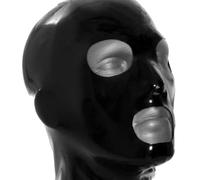 WXLPCGO Lattice Testa Coperchio Unisex Cappuccio in Gomma Aprire Occhi Bocca Sexy Lattice Maschera per Costumi Festa in Maschera(Size:L-68CM)