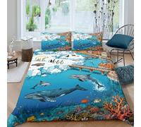WXLWHR Copripiumino Animals 3D Parure Da Letto Con Motivo Glacier City Microfibra Con Chiusura Lampo E Federa Per Donne E Uomini Double（200x200cm）