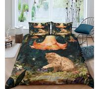 WXLWHR Copripiumino German Rex Cat 3D Parure Da Letto Con Design Giant Flowers Microfibra Con Chiusura Lampo E Federa Per Ragazze E Ragazzi Adulti King（220x240cm）