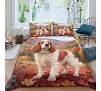 WXLWHR Set Copripiumino Old English Sheepdog 3D Set Di Biancheria Da Letto Con Design Dog Woods Microfibra Con Chiusura Lampo E Federa Per Donne E Uomini King(220x240cm)