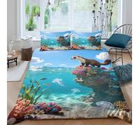 WXLWHR Set Di Biancheria Da Letto Con Design Pine Marten 3D Set Copripiumino Coral Microfibra Con Chiusura Lampo E Federa Per Ragazzi, Ragazze E Bambin King（220x240cm）