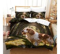 WXLWHR Set Di Biancheria Da Letto Con Motivo English Cocker Spaniel Morbida Microfibra Set Copripiumino Woods Con Federe Confortevole E Utilizzabile Tutto L'anno Single（140x200cm）