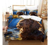 WXLWHR Set Di Biancheria Da Letto Con Motivo English Cocker Spaniel Morbida Microfibra Set Copripiumino Woods Stream Con Federe Confortevole E Utilizzabile Tutto L'anno Single（140x200cm）