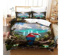 WXLWHR Set Di Biancheria Da Letto Con Motivo Toucan Morbida Microfibra Copripiumino Jungle Secret Realm Con Federa Qualità Hoteliera E Facile Da Mantenere Single（140x200cm）