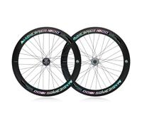 WxMTykx Set Ruote Bici Scatto Fisso 700C 40/60mm Cerchio Profondo Lega Alluminio Ruote Larghezza Interna 16mm Larghezza Esterna 27mm Mozzi Cuscinetti Sigillati V-Brake 100/120mm(Pair,60mm)