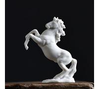 WXMYOZR Statue di Cavallo di Porcellana Bianca, 10CM Figurine di Cavallo Bianco in Ceramica Ornamenti da scrivania Home Decor Piccolo Animale Decor Giardino,D