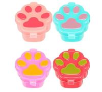 WXOIEOD 4 contenitori per condimenti con coperchio, mini contenitori per condimenti per insalata da asporto, piccoli contenitori per salsa per il pranzo, riutilizzabili, a prova di perdite,