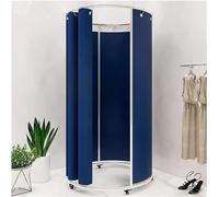 WXPGFEQ Espositori per camerini di Prova per Negozi di Abbigliamento/studi fotografici/uffici, camerini su Ruote, camerini per la Privacy con Tende Parasole (Blu 1)