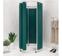 WXPGFEQ Espositori per camerini di Prova per Negozi di Abbigliamento/studi fotografici/uffici, camerini su Ruote, camerini per la Privacy con Tende Parasole (Colore: Verde)