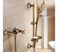 WXPGFEQ Miscelatore per Vasca da Bagno, Set Doccia, Miscelatore per Vasca da Bagno Calda e Fredda, Rubinetto con doccetta, Maniglia a Croce, rubinetti Tradizionali per Vasca da Bagno e Doc