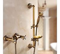 WXPGFEQ Miscelatore per Vasca da Bagno, Set Doccia, Miscelatore per Vasca da Bagno Calda e Fredda, Rubinetto con doccetta, Maniglia a Croce, rubinetti Tradizionali per Vasca da Bagno e Doc