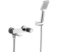 WXPGFEQ Miscelatori per Doccia, soffione Doccia Cromato a Parete e Set Flessibile per rubinetti da Bagno, Miscelatore per Vasca con Maniglia Singola e doccetta Portatile-C