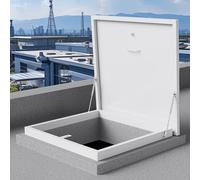 WXPGFEQ Portello di Accesso al Tetto in Alluminio con Supporto Idraulico, Coperchio del boccaporto a soffitto per Uscita di Emergenza, Coperchio della Testa pozzo, cella 102x102 cm, Uso co