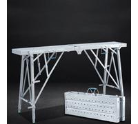 WXPGFEQ Scala Pieghevole Regolabile in Alluminio, Piattaforma di Lavoro Multifunzionale e Sgabello, impalcatura Portatile per Pulizia, Decorazione, casa e Giardino.