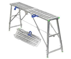 WXPGFEQ Scala/Sgabello Pieghevole Portatile per ponteggi, Regolabile in Altezza, Ideale per lavori di bricolage, Riparazione di cartongesso o Pulizia di finestre.