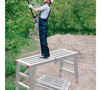 WXPGFEQ Sgabello a Leva Pieghevole, ponteggio con Gambe Regolabili, Scala da Cantiere, Piattaforma di Lavoro Aerea, ponteggio Portatile, Adatto per la Pulizia del Vetro e Il Lavaggio Auto.