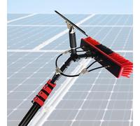 WXPGFEQ Spazzola telescopica per la Pulizia di finestre e Pannelli solari, con Testina da 35 cm e tergivetro, Estensibile Fino a 7,3 Metri per Raggiungere Facilmente Ogni Punto e garantire