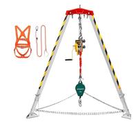 WXPGFEQ Treppiede di Soccorso in Alluminio con verricello e Protezione anticaduta per spazi confinati, Ideale per Il Soccorso in tombini e Come Soluzione di Sicurezza.