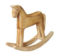 Wxqbjtam Statuetta di Cavallo a Dondolo in Legno, a Forma di Animale, Piccolo Giocattolo Ornamentale.
